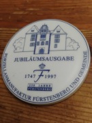 Fürstenberg Jubiläumsausgabe plakietka porcelana jubileuszowa