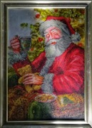 Święty Mikołaj - Obraz, Malowany Diamentami 3D