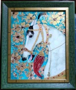 Obraz "Koń w stylu wschodnim", dykta. współczesny.