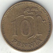 Finlandia 10 pennia 1969 - 20 mm