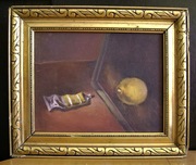 MARTWA NATURA olej pilśń 22x28cm +stara rama 1981r