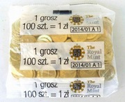 1 grosz / 1 gr 2013 worek Royal Mint NAKŁAD 1 mln