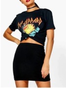 czarna mini spódnica Boohoo Petite Jersey Basic Mini Skirt BLACK r. 38