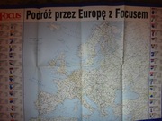 EUROPA - FOCUS - mapa dwustronna, samochodowa, fizyczna, składana