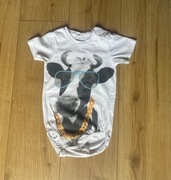 Bawełniane body z krową, H&M, r. 86 (12-18m-cy)