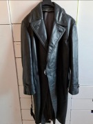 Oryginalny płaszcz skórzany z 1959 roku marki VEB Treiber HDS Genshagen