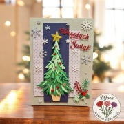 Ręcznie robiona kartka świąteczna – Wesołych Świąt DJora