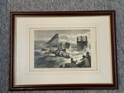 Ładny duży stary druk LONDYN 1880 