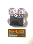 Koła do deskorolki Nervous skateboard wheels 52mm 101A + Łożyska Minilogo