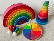 Grimm’s - tęcza duża, wieża duża, bączek + gratis 