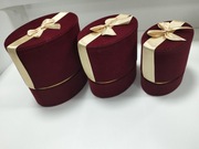 Zestaw 3 pudełka welurowe NOWE na prezent