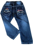 MOTO CROSS Spodnie jeans chłopak ciemny granat 86/92(2)