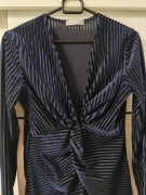 Szachownica bluzka elegancka imprezowa M 38 z dekoltem 