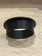 Rozeta maskująca ø50 do płyt 18mm czarna z kołnierzem 5mm Maskownica otworu