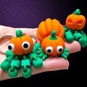 Brelok Breloczek do kluczy, plecaka Dynia Halloween 3D FLEXI zestaw 3szt