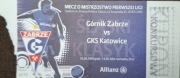Bilet Górnik Zabrze - GKS Katowice  16.08.2009