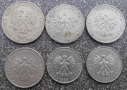 monety 20 złotowe zestaw 6 szt