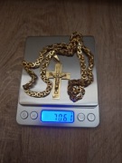 Złoty łańcuszek z krzyżykiem 