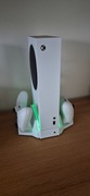 Xbox Series S KOMPLET, 2 pady z akumulatorami, stacja, pudełko, kable