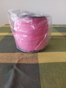 Lamówka bawełniana zaprasowana - kolor jasny różowy, 65 mb