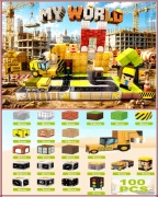Klocki magnetyczne typu Minecraft Teren Budowy 100szt Mega mocny magnes!