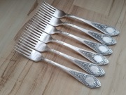 POSREBRZANE WIDELCE OBIADOWE ROSJA 20,3cm