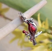 Charms zawieszka wisiorek do bransoletki łańcuszka, srebro 925 ptak