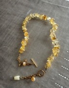 Naszyjnik cytryn sieczka top art kamień naturalny 