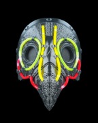 Maska "Cyber-Plaga" Neonowy Akcent na Halloween! Czarna