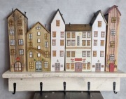 Wieszak - drewniane domki - na klucze i inne drobiazgi 3.