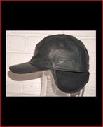 Czapka zimowa z daszkiem WIGENS brązowy r. 57 skórzana klapki stetsom