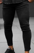 Spodnie męskie jeansy slim fit OLAVOGA TOLON czarne rozm. M