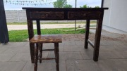 Stół i taboret PRL 