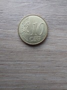Francja 10 euro cent 2007; róg myśliwski