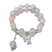 Bransoletka Na Gumce Korale Róż Motyl