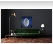 Obraz "BLUE LEAF" - firmy STYLER - Niebieski Liść