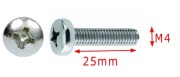 Wkręt łbeb walcowy M4x25 DIN7985 M4-25 15szt