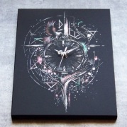 Oryginalny zegar/obraz ręcznie grawerowany... Staloryt