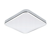 EGLO Plafon biały srebrny Manilva 1 Plafon kwadratowy Eglo 29 x 29 cm