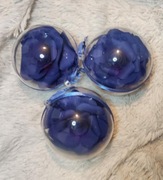 Bombki granatowe przeźroczyste duże