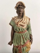 Orientalna niewiasta. Figurka. Terakota. W stylu Goldschneider 