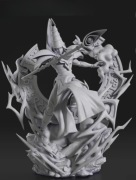 Figurka druk 3D żywica " Dark Magician from Yu-Gi-Oh - F328 "- 120 mm