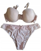MOSROSE komplet push-up z koronką 80B + figi M