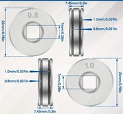 ROLKA NAPĘDOWA PODAJNIKA DRUTU DO PÓŁAUTOMATU - 0.8/1.0