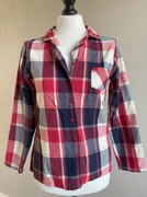 Flanelowa koszula damska w kratę piżama 100% bawełna XS