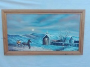 Obraz na płótnie sygnowany .