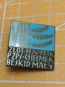 Beskid Mały zlot PTTK PZPS Chełmek 1974 odznaka turystyczna