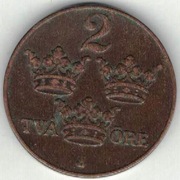 Szwecja 2 ore 1929 - 21 mm - nr 3