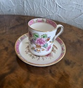 Filizanka do kawy ze spodkiem "Tuscan" Angielska Porcelana sygn. 