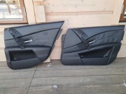 Boczki drzwi bmw e60 e61 skórzane czarne